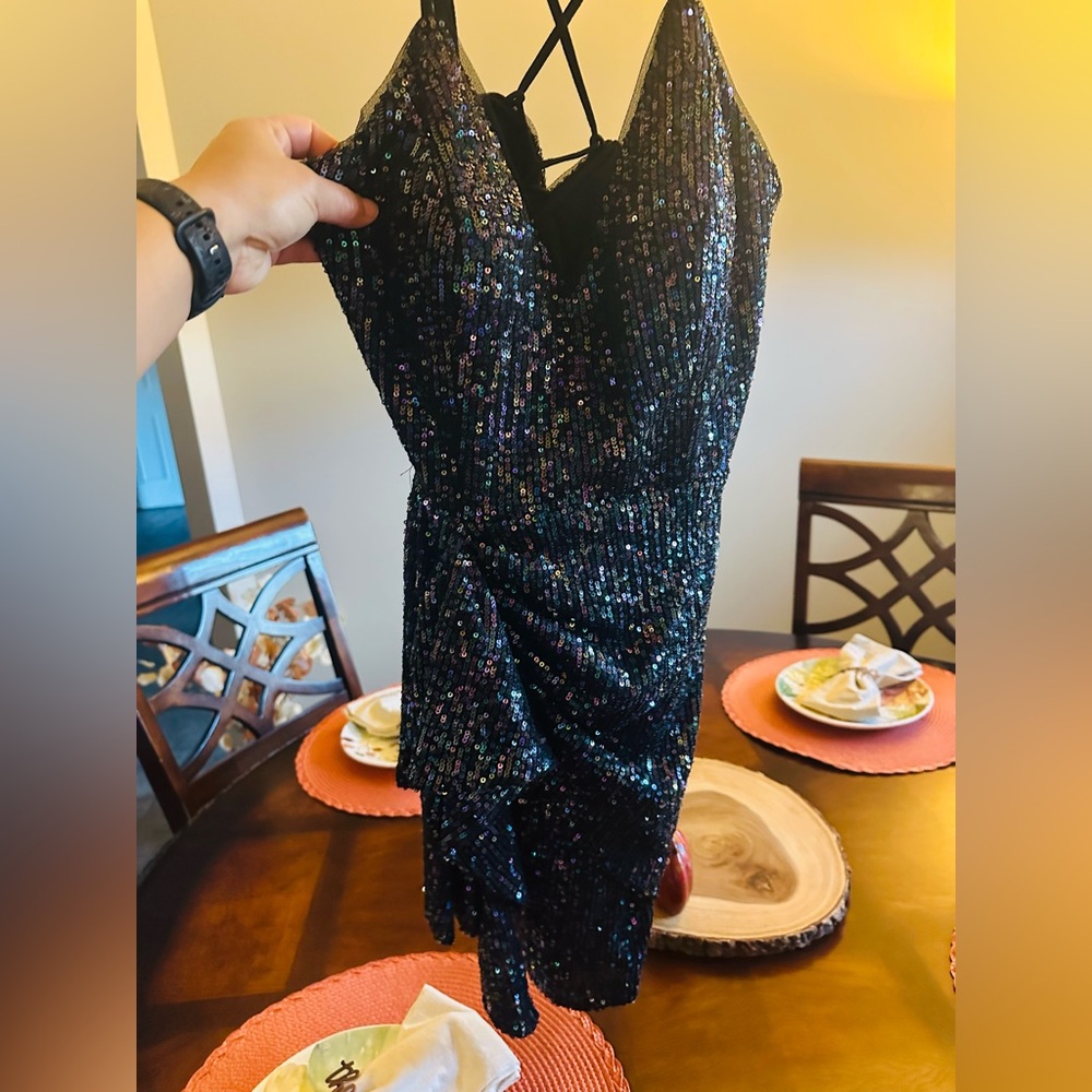 Gianni Bini Multicolor Sequin Mini Dress